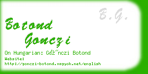 botond gonczi business card